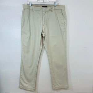 Banana Republic Pants Men Size 36x32   Aiden Chino Tan Khaki Straight Leg Cotton
